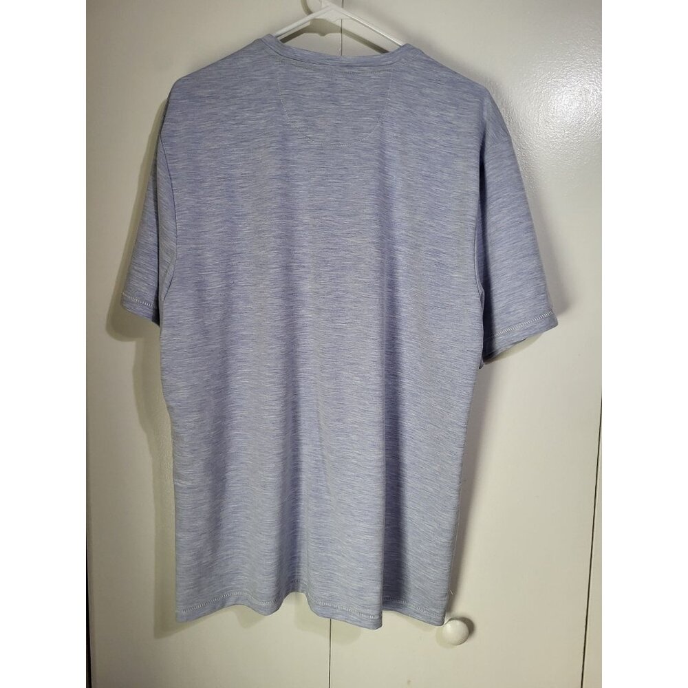 Tommy Bahama Men’s LG Coasta Vera V-Neck Short Sleeve T Shirt Blue Resort - Picture 2 of 7